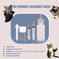 LIAOKAITOU Newborn Pet Feeding Kit, Kitten Bottle Feeding Set with Nursing Nipples, Portable Storage, Emergency Ready, Replaceable Accessories for Kittens Puppies