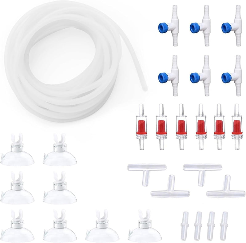25ft Air Hose 3/16inch for Aquarium with Connector Accessories, Translucent