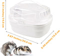 Hamster Carrier Cage with Water Bottle,Portable Hamsters Travel Cage Plastic Guinea Pig Carrying Cases Small Animal Carr