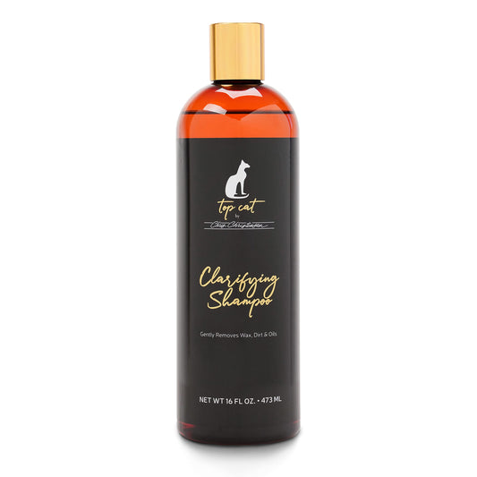 Chris Christensen Top Cat Clarifying Shampoo for Cats, Groom Like a Professional, Gently Removes Dirt & Oils, Great for All Coat Types, Made in USA, 16 oz