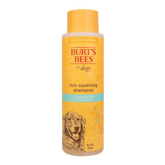 BURT'S BEES FOR PETS Itch Soothing Dog Shampoo for Itchy Skin, pH Balanced Honeysuckle with Skin-Conditioning Honey, 95%+ Natural Origin Formula, No Sulfates, Fragrances, or Colorants, 16 Fl Oz
