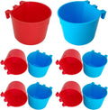 10 Pcs Cage Cups Birds Feeders Bowl Chicken Feeding Watering Dish Hanging Wire Cages Box Coop Cups for Pet Parrot Parake