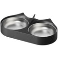 PETLIBRO Pet Food Splitter with Stainless Steel Bowls, Automatic Cat Feeder Bowls for Two Cats or Dogs, Suitable for PETLIBRO Automatic Cat Feeder PLAF005, PLAF006, PLAF103, PLAF203, Black