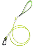 Mighty Paw Dog Leash - Anti Biting Pets Leashes - Chew Proof Metal Cable - Ideal for Large Dogs and Teething Puppies - Braided Cord with Padded Handle - Six Foot - Green