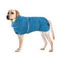 Tuff Pupper Fast Drying Dog Bath Robe | 800 GSM Plush Dog Towel Bathrobe/Dressing Gown | Super Absorbent Pet/Puppy Bathrobe | Adjustable Hood & Belly Strap | Super Soft | Fast Drying (XL, Blue)