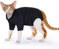 Cat Recovery Suit for Foreleg, Cat Surgical Spay Suit Sleeves to Stop Licking, Long Leg Sleeve Wound Cover Abdomen Kitte