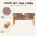 Havniva Ceramic Dog Bowls Elevated, Raised Dog Food Bowl for Small Dogs