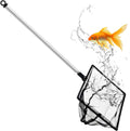 Fish Net for Fish Tank, Fine Mesh Aquarium Net with 9-24 Inch Stainless Steel Long Handle, Extendable Fishing Tank Net f