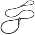 Slip Lead Dog Leash – Strong Nylon Training Rope with Spring-Loaded Adjustable Stopper – 5/16" x 4/5/6ft -No Pull Heavy Duty Leash for Small Medium Large Dogs(Black, 5 FT)