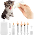 Pet Nursing Kit, Newborn Cat Bottle Feeding Set, for Newborn Puppies, Kitten, Other Small Animals,with Silicone Nursing Nipples, Formula Dispenser,Liquid Syringes,Measuring Cup&Cleaning Brush