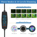 DaToo Mini Clip On Aquarium Light 7W Dimmable Small Fish Tank Light USB Moving Lamp with White Red Blue Green LED for 1 