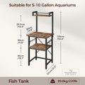 MAHANCRIS 5-10 Gallon Fish Tank Stand, Aquarium Stand with Adjustable Shelf