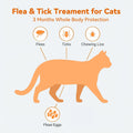 PUAINTA Addcool Plus Flea and Tick Prevention for Cats & Kittens, Professional Topical Treatment, 3 Monthly Doses, Fast-Acting Waterproof Cat Flea Drops
