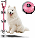 Dog Door Bell for Potty Training, 2-in-1 Set with Adjustable Hanging Bell(Includes 7 Stainless Steel Bells) and Metal Pr