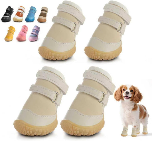 Dog Shoes for Small Dogs, Breathable Dog Boots Paw Protector for Hot Pavement Winter Snow, Dog Booties with Rugged Anti-