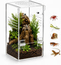 Jumping Spider Enclosure,Clear Acrylic,Pre-Assembled,3x3x5.9inch