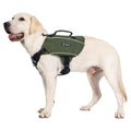ONETIGRIS Y-Shaped Dog Backpack with Handle, Pockets & No Pull D-Rings, Lightweight Hiking Gear for Dogs Hunting Camping Travel (Medium, Green)