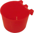 ORIBUKI Cage Cups Birds Feeders Seed Bowl Chicken Feeding Watering Dish Rabbit Water Food Hanging Wire Cages Box 8oz Coop Cups for Pet Parrot Parakeet Gamefowl Poultry Pigeon (10PCS Red)
