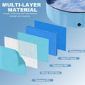 Eooqi Foldable Dog Pool for Large Dogs & Kids, 63" Hard-Side Collapsible Kiddie Pool, Heavy Duty Leakproof PVC Pet Swimm