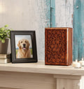 Wooden Pet Memorial Keepsake Cremation Urns for Ashes | Pet Urn Wood Keepsake Box for Cat & Dog Ashes | Pet Memorial Urn