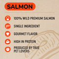 Life Essentials by Cat-Man-Doo | Salmon - 5oz. Bag | Freeze Dried Salmon Cat & Dog Treats | Healthy, Single Ingredient, Training Treats, High Protein