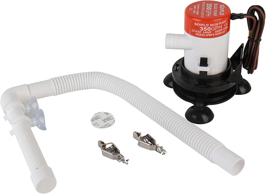 SEAFLO 10 Series Portable Livewell Aerator Kit - 12V, 350 GPH, Adjustable Hosepipe, Submersible, Corrosion-Resistant, Ef