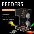 Fish Feeder Square-Shaped Automatic Fish Feeders Reduced Filter Clogging Tank Suitable for All Kinds of Food Tank Access