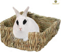 SunGrow Portable Grass Bed for Rabbits, Handmade and Washable Basket, Chew Toy, Easy to Dry, Sleeping, Chewing, Nesting 