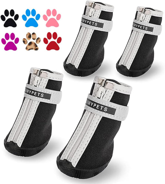 QUMY Dog Shoes Small Size Dogs, Dog Snow Boots & Paw Protectors for Winter