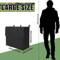 2 Pcs Black Horse Blanket Storage Bag 600D Oxford Fabric 24 x 20 x 9 in Waterproof Dust-Proof Hanging Stall Front Storag