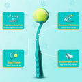 Junkin 2 Pcs 12.6-inch Dog Ball Launcher with 6 Pcs 2.5-inch Tennis Balls Pet Dog Thrower Fetch Toy for Dogs 20-60 lb Ou
