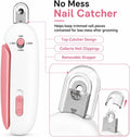 Wanheart Cat Nail Clipper, 4-Size Safety Guard, Nail Catcher & File, Pink
