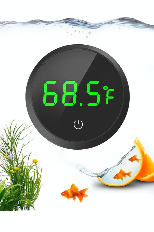 QZQ Fish Tank Thermometer Aquarium Thermometer Wireless Touch Stick Digital Aquarium Thermometer LED Display ±1°F for Mo