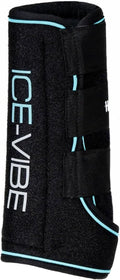 Horseware Ice-Vibe Leg Wraps, Black/Aqua, Full