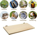 Litewoo Parrot Bird Wood Perch Platform Large Stand Shelf for Budgie, 2PC