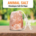 Himalayan Pink Salt 18 LBs, Salt Licks for Animals Licking Block for Horses, Cows, Deer, and Other Livestock - Rope Incl