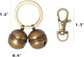 KITTAIL Copper Bells for Dog Collars with Snap Clips - Dog Bells to Go Outside,Made of Pure Copper for Dogs/Cat - Clear Sound & No Rust - Know Where Your Pet