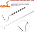 Collapsible Snake Hook Stainless Steel Extensible Snake Catcher Capture Hook for Catching Handling Grabber Separate Smal