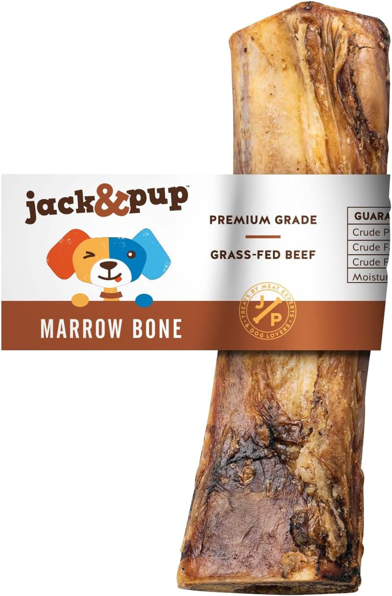 Jack&Pup Marrow Bones for Dogs, Long Lasting Dog Bones for Large Dogs, 6