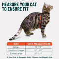 Houdini™ Escape Proof Cat Harness and Leash Set by OutdoorBengal – Black, Medium Cat Harness for Walking