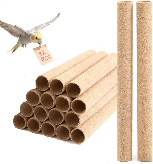 12-Pack Large Sanded Perch Covers for Parakeets,3/4" Diameter | Bird Accessories | Pet Bird Supplies | Bird Perches for 