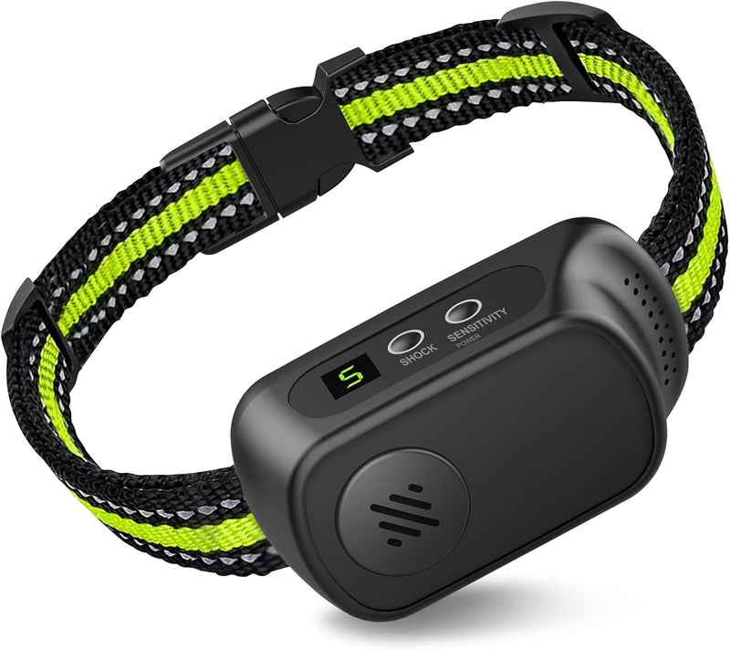 Rechargeable Dog Bark Collar with Beep Vibration and Shock,Anti Barking Collar for Small Medium Large Dogs, Humane Dog T