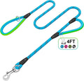 Dog Leash Heavy Duty 4/5/6ft XiaZ 2 Handles Dog Leashes for Medium Large Dogs 1/2 Inch 1000lb Strength Reflective PVC Wa