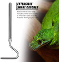 Asixxsix Reptile Catcher, Stainless Steel Reptile Capture Hook, Tough and for Moving Small Snakes Pet Shop Reptile Colle