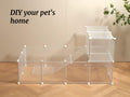 LURIVA Transparent Clear Small Animal Playpen, Guinea Pig Cages, Puppy Dog Playpen, Pet Playpen, Rabbit Bunny Indoor Fen