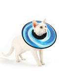 PetThem Soft Cat Cone Collar, Adjustable Cat Recovery Collar, After Surgery Protection, Waterproof & Easy to Clean, Lightweight Elizabethan Collar for Cats and Small Dogs (Astral Depth, M)