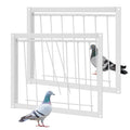 Suzile 2 Pcs 11.81" x 10.24" Pigeon Cage Door Bird Wire One Way Entrance Iron Pigeon Trap Bird House Door for Racing Supply Birdcage Breeding, White