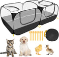 SlowTon Small Animals Playpen, Pop Up Detachable Bottom 73"x36"x25"