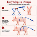 Pig Harness & Leash, Escape Prevention Adjustable Rope, All in One Design, All Life Stages Small to Medium Mini Pigs-5 F
