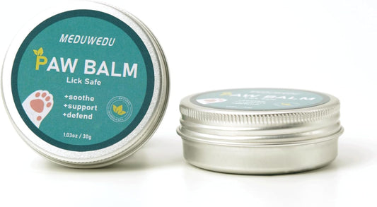 MEDUWEDU 2-Pack Dog Paw Balm - 60g Natural Paw Cream for Dogs & Cats | Beeswax, Coconut Oil, Vitamin E | Lick-Safe Paw P